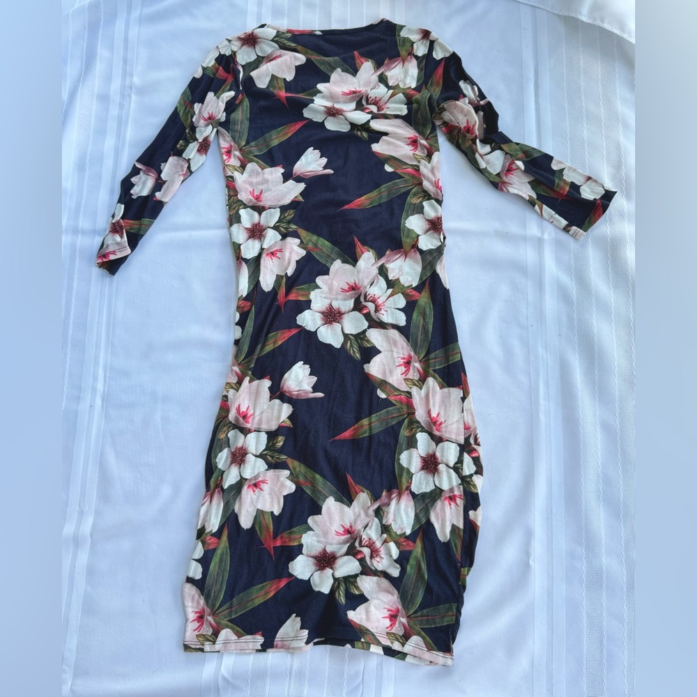 Bluebelle Maternity Floral Bodycon Dress Size 8 Medium VGUC - Picture 2 of 3